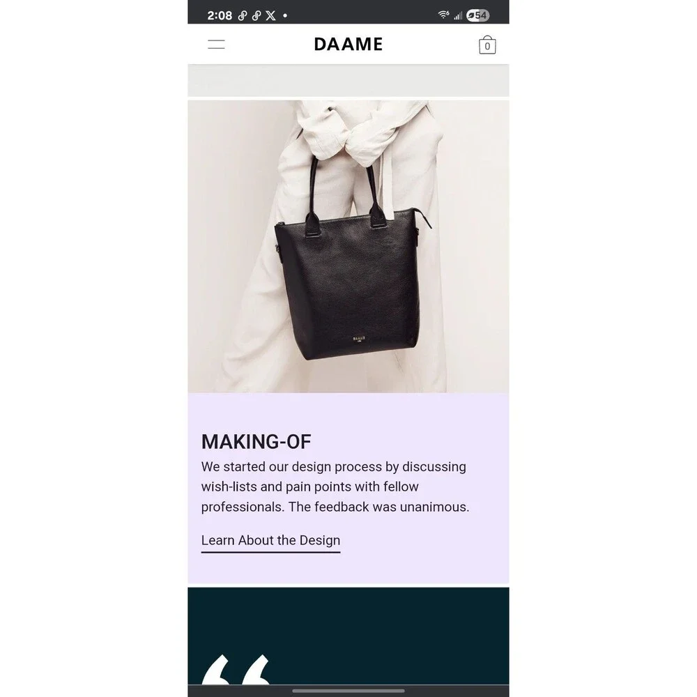 luxury Leather and Canvas Stylish DAAME LAPTOP BAG 15 tote